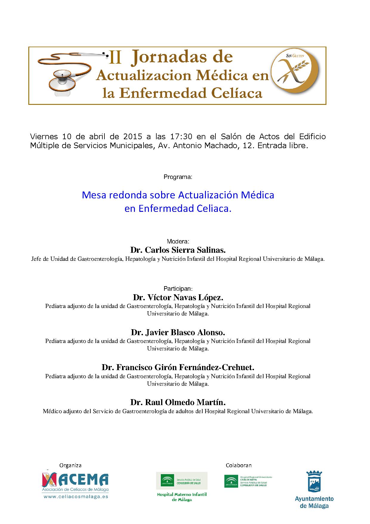 Jornada Actualización Médica en Enfermedad Celiaca